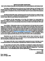 GVHL IEPF Notice
